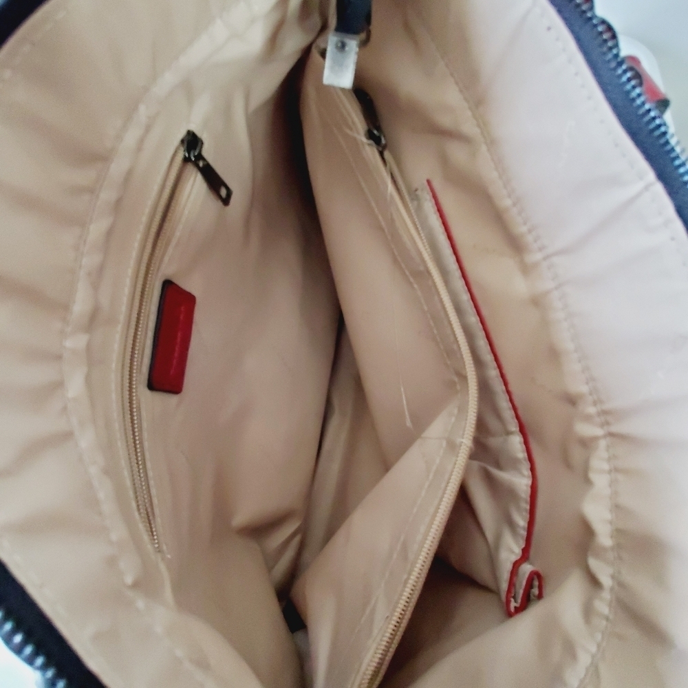 Cannci Soft Pebbled Leather Oversized Shoulder Bag Studded Large Red Tote Spring - Picture 8 of 16